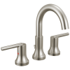 DELTA Trinsic Two Handle Widespread Bathroom Faucet — Stainless