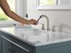 DELTA Trinsic Two Handle Widespread Pull Down Bathroom Faucet — Stainless