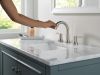 DELTA Trinsic Two Handle Widespread Pull Down Bathroom Faucet — Stainless