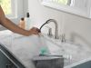 DELTA Trinsic Two Handle Widespread Pull Down Bathroom Faucet — Stainless