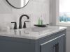 DELTA Lineax Two Handle Widespread Bathroom Faucet — Matte Black