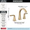 DELTA Lineax Two Handle Widespread Bathroom Faucet — Champagne Bronze