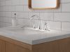 DELTA Lineax Two Handle Widespread Bathroom Faucet — Chrome