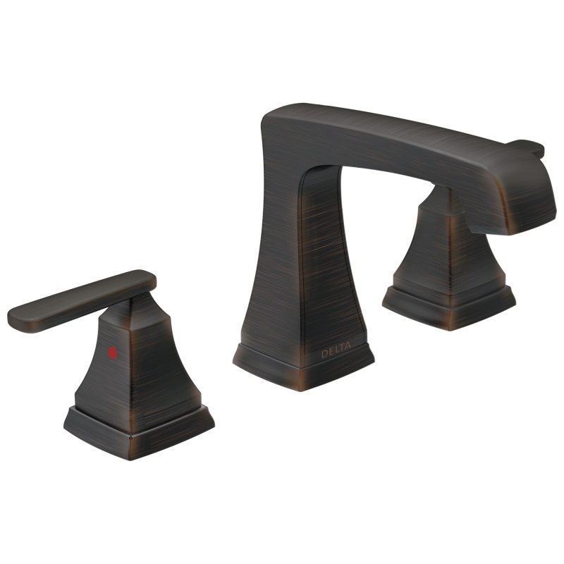 DELTA Ashlyn Two Handle Widespread Bathroom Faucet with EZ Anchor — Venetian Bronze
