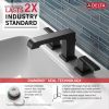 DELTA Ara Two Handle Widespread Bathroom Faucet — Matte Black
