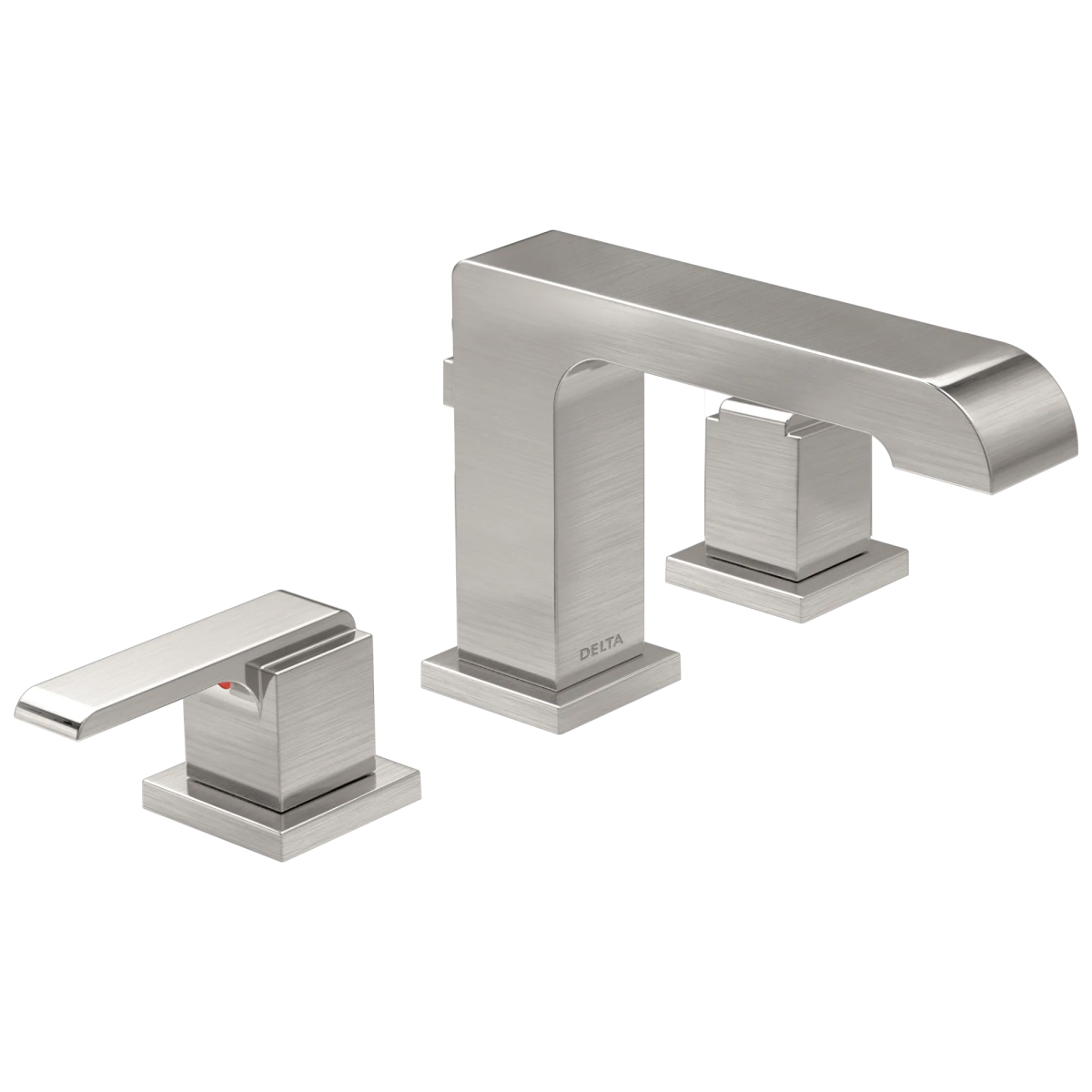 DELTA Ara Two Handle Widespread Bathroom Faucet — Stainless