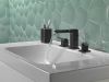 DELTA Ara Two Handle Widespread Channel Bathroom Faucet — Matte Black
