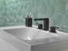 DELTA Ara Two Handle Widespread Channel Bathroom Faucet — Matte Black
