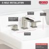 DELTA Ara Two Handle Widespread Channel Bathroom Faucet — Chrome