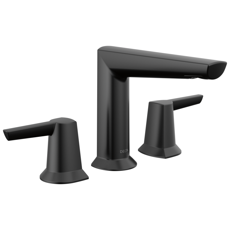 DELTA Galeon Two Handle Widespread Bathroom Faucet — Matte Black