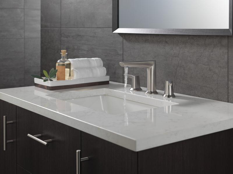 DELTA Galeon Two Handle Widespread Bathroom Faucet — Lumicoat® Stainless