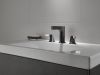 DELTA Zura Two Handle Widespread Bathroom Faucet — Chrome / Matte Black