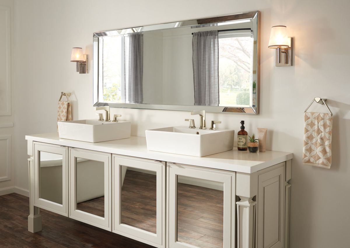 DELTA Zura Two Handle Widespread Bathroom Faucet — Polished Nickel