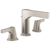 DELTA Zura Two Handle Widespread Bathroom Faucet — Stainless