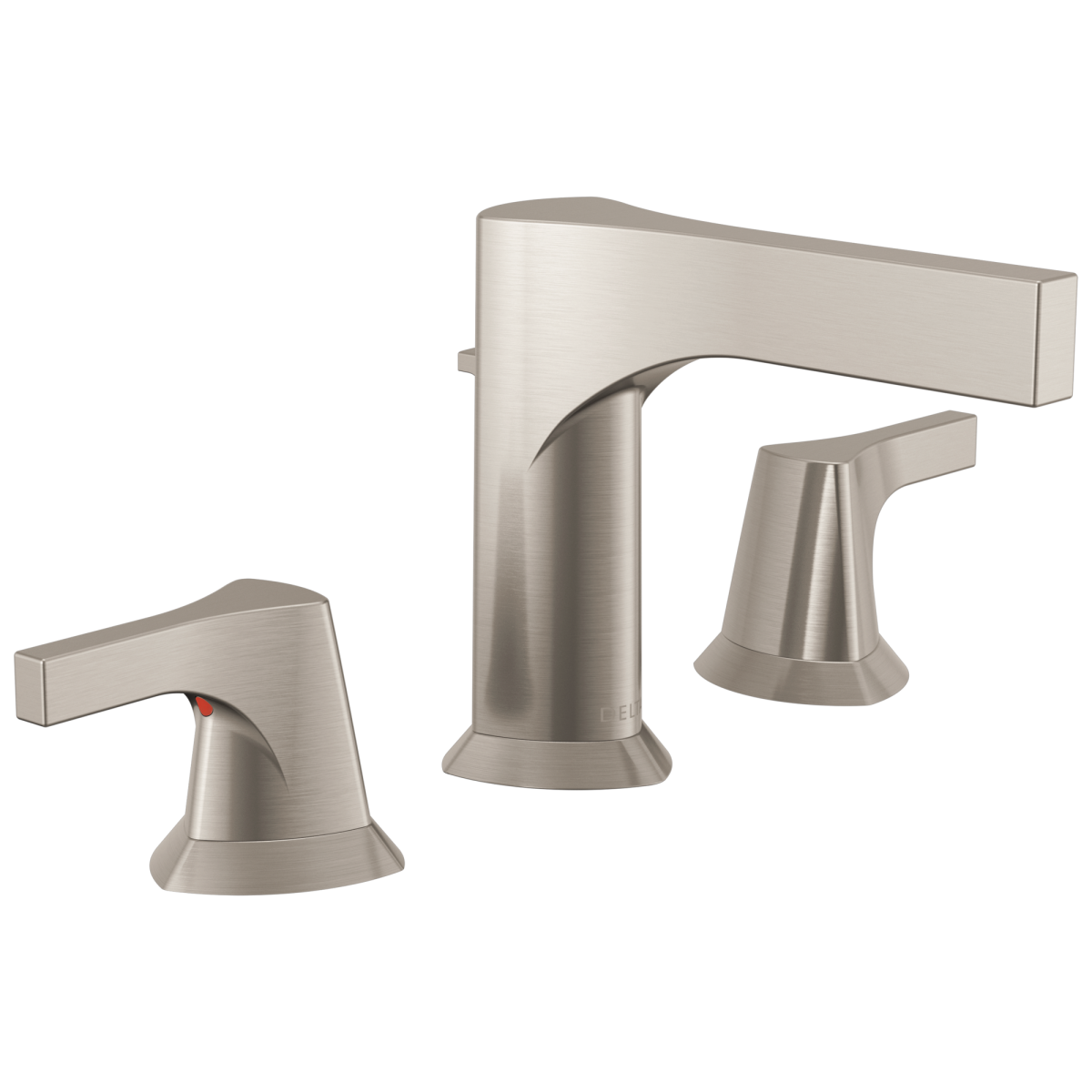 DELTA Zura Two Handle Widespread Bathroom Faucet — Stainless