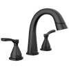 DELTA Stryke Two Handle Widespread Pull Down Bathroom Faucet — Matte Black