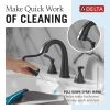DELTA Stryke Two Handle Widespread Pull Down Bathroom Faucet — Matte Black