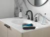 DELTA Stryke Two Handle Widespread Pull Down Bathroom Faucet — Matte Black