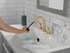 DELTA Stryke Two Handle Widespread Pull Down Bathroom Faucet — Lumicoat® Champagne Bronze