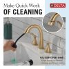 DELTA Stryke Two Handle Widespread Pull Down Bathroom Faucet — Lumicoat® Champagne Bronze