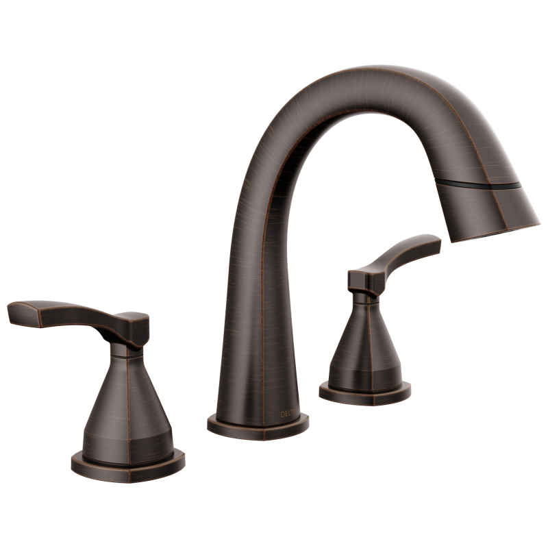 DELTA Stryke Two Handle Widespread Pull Down Bathroom Faucet — Venetian Bronze