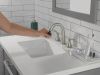 DELTA Stryke Two Handle Widespread Pull Down Bathroom Faucet — Lumicoat® Stainless