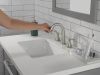 DELTA Stryke Two Handle Widespread Pull Down Bathroom Faucet — Lumicoat® Stainless