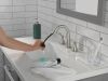 DELTA Stryke Two Handle Widespread Pull Down Bathroom Faucet — Lumicoat® Stainless