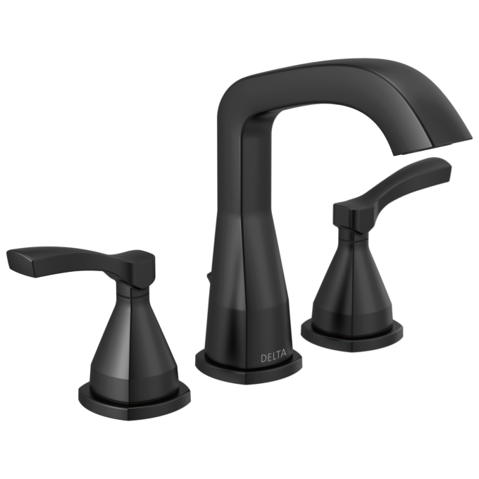 DELTA Stryke Widespread Faucet — Matte Black