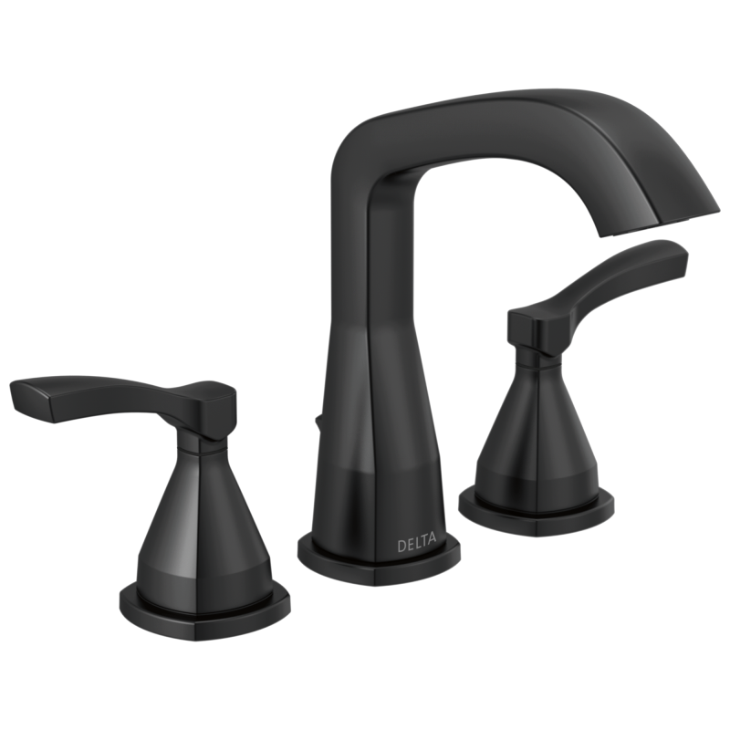DELTA Stryke Widespread Faucet — Matte Black