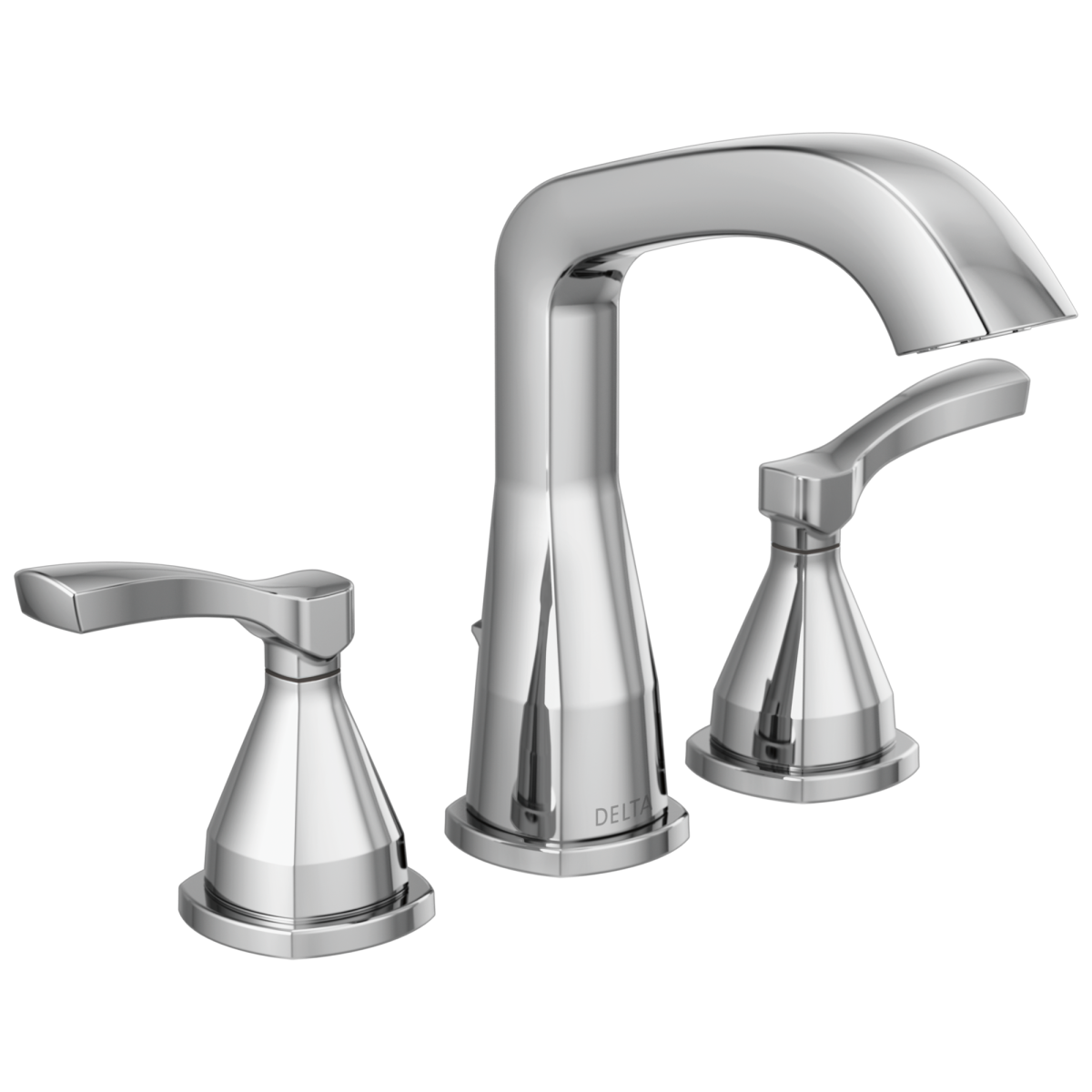 DELTA Stryke Two Handle Widespread Bathroom Faucet — Lumicoat® Chrome