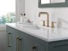 DELTA Nicoli Two Handle Widespread Pull-Down Bathroom Faucet — Champagne Bronze