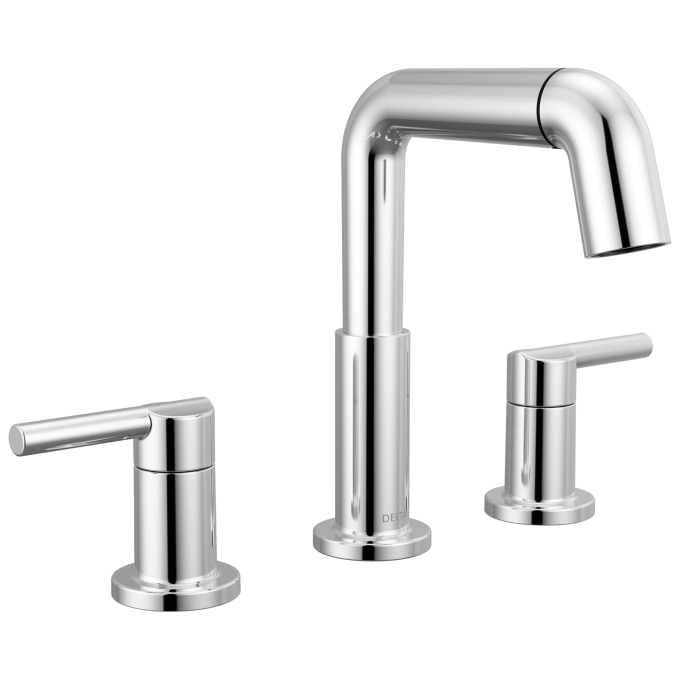 DELTA Nicoli Two Handle Widespread Pull-Down Bathroom Faucet — Chrome