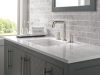 DELTA Nicoli Two Handle Widespread Pull-Down Bathroom Faucet — Stainless