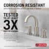 DELTA Albion  Two Handle Widespread Bathroom Faucet — Spotshield Brushed Nickel