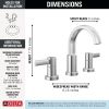 DELTA Albion  Two Handle Widespread Bathroom Faucet — Chrome