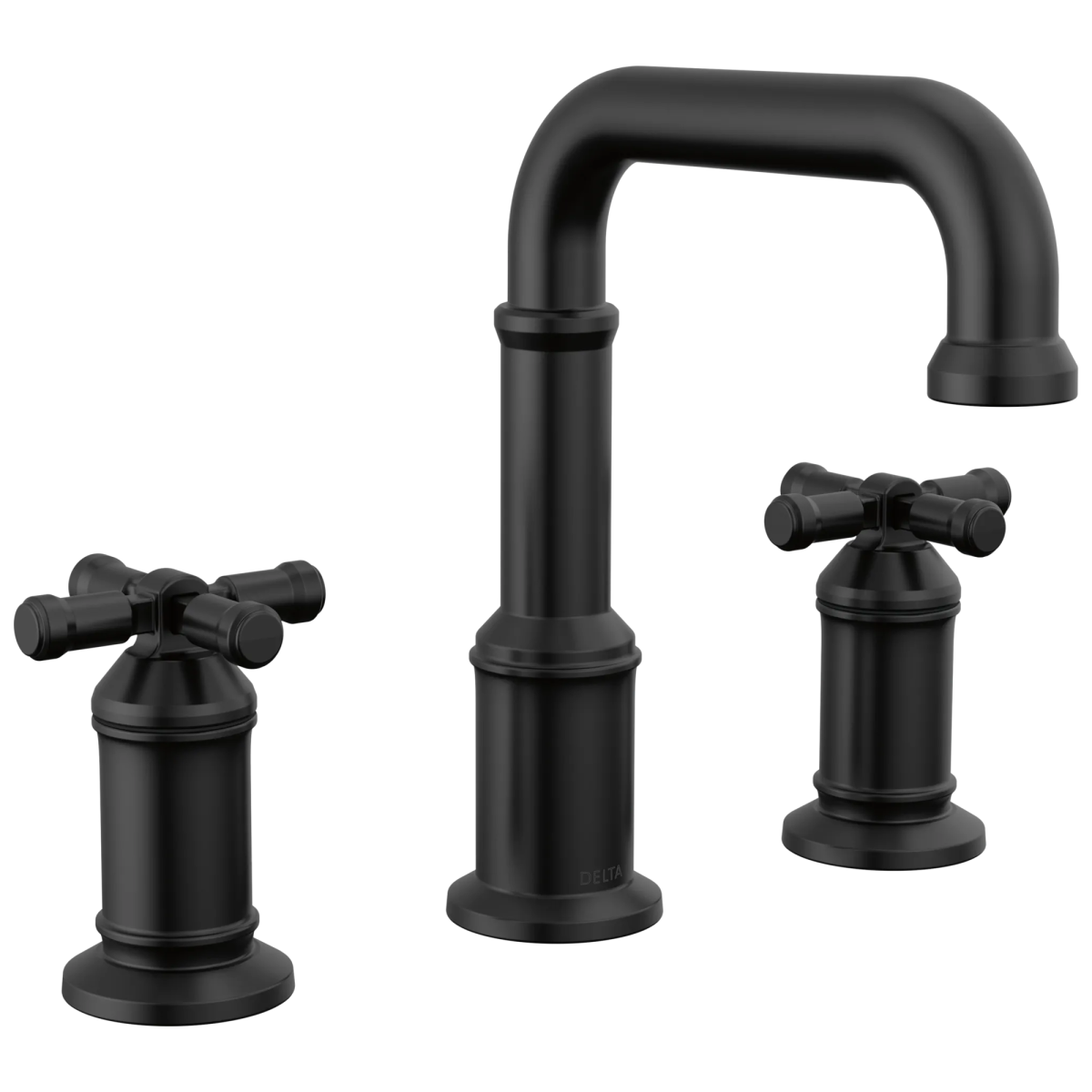 DELTA Broderick Two Handle Widespread Bathroom Faucet — Matte Black