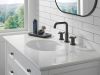 DELTA Nicoli Two Handle Widespread Bathroom Faucet — Matte Black