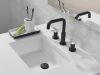 DELTA Nicoli Two Handle Widespread Bathroom Faucet — Matte Black / Chrome