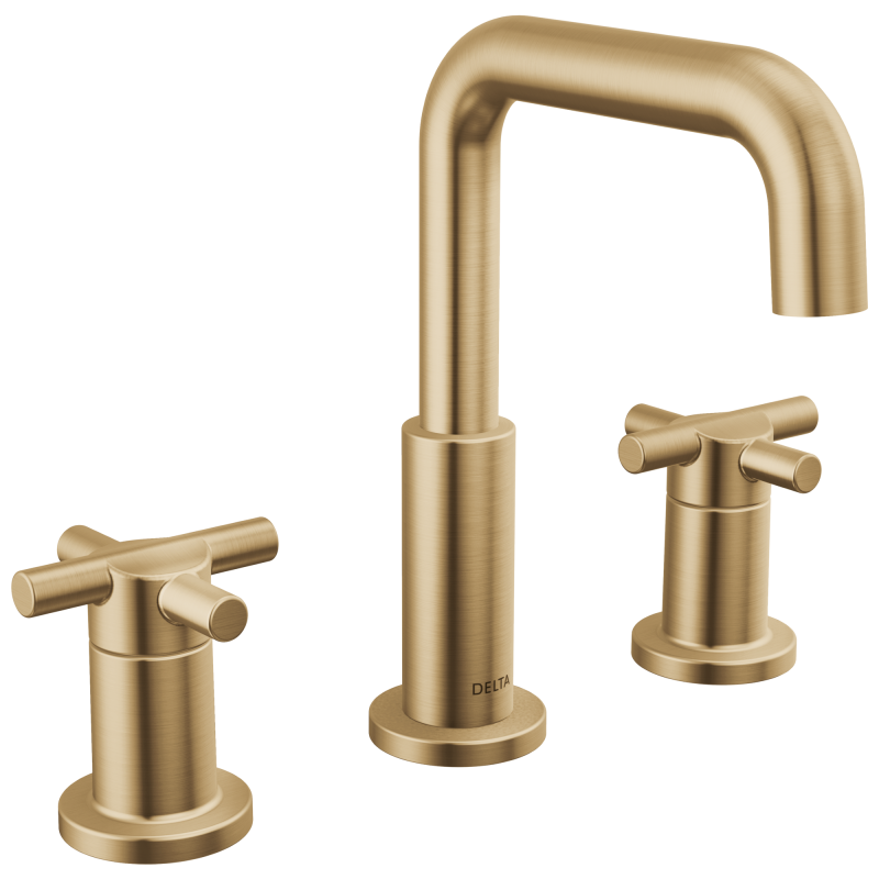 DELTA Nicoli Two Handle Widespread Bathroom Faucet — Champagne Bronze