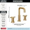 DELTA Nicoli Two Handle Widespread Bathroom Faucet — Champagne Bronze