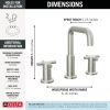 DELTA Nicoli Two Handle Widespread Bathroom Faucet — Stainless