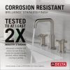 DELTA Nicoli Two Handle Widespread Bathroom Faucet — Stainless