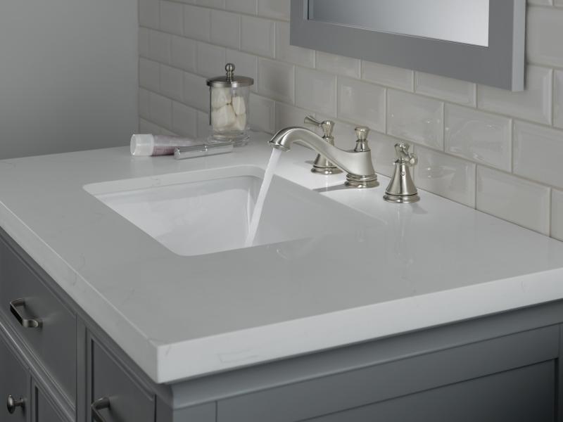 DELTA Cassidy Metal Lever Handle Set - Deck Mount Bathroom & Bidet — Stainless