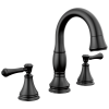 DELTA Cassidy Two Handle Widespread Pull Down Bathroom — Matte Black