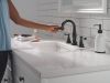 DELTA Cassidy Two Handle Widespread Pull Down Bathroom — Matte Black