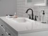 DELTA Cassidy Two Handle Widespread Pull Down Bathroom — Matte Black