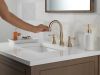 DELTA Cassidy Two Handle Widespread Pull Down Bathroom Faucet — Champagne Bronze