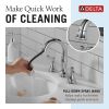 DELTA Cassidy Two Handle Widespread Pull-Down Bathroom Faucet — Chrome