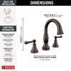 DELTA Cassidy Two Handle Widespread Pull Down Bathroom Faucet — Venetian Bronze